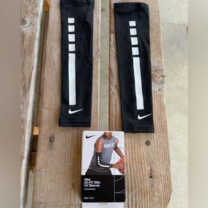 New in box never worn. Black Nike Dri Fit Elite UV sleeves. youth Basketball